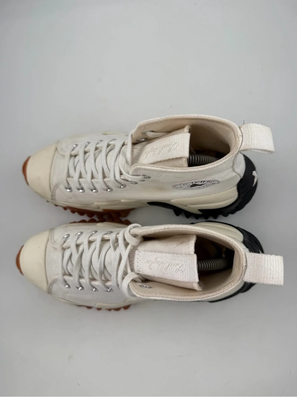 👞 Converse Run Star Motion Hi White canvas Platform Sneakers- M/7 - W/8.5